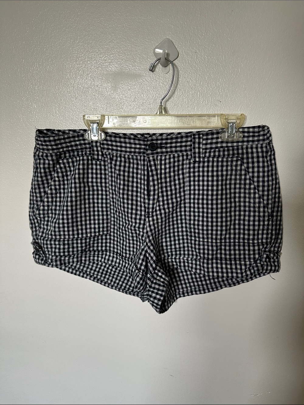 GAP Black and White Aubrey Gingham  Shorts